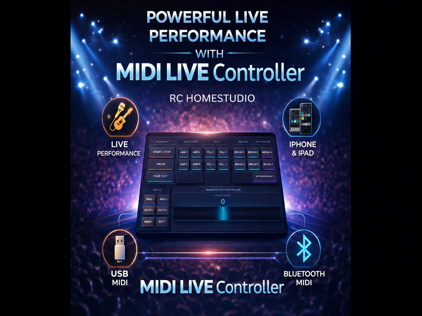MIDI LIVE Controller uygulama ekranı